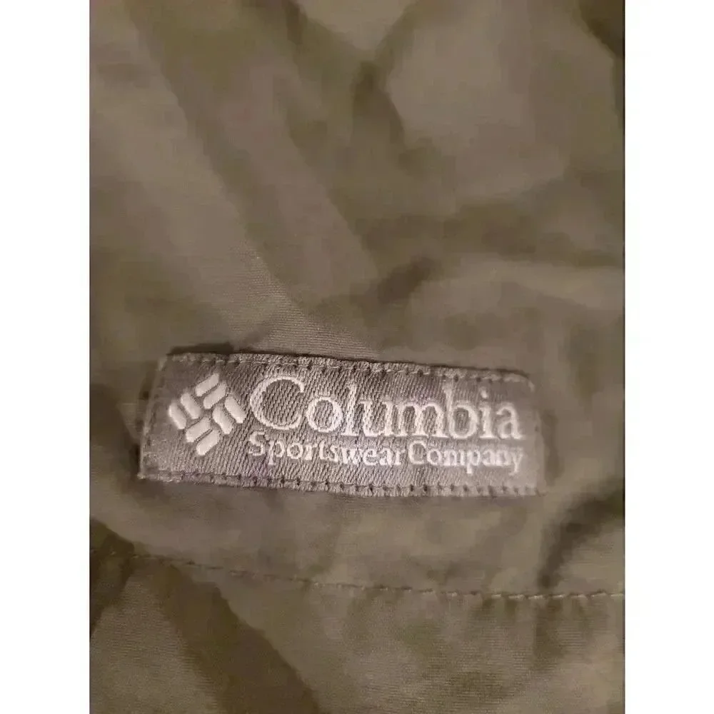 Columbia Men's Olive Green Nylon Swim Board Shorts EUC sz M
